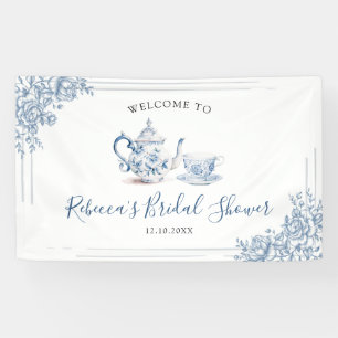 Banderoles Bleu Victorian Garden Bride Thé Grand