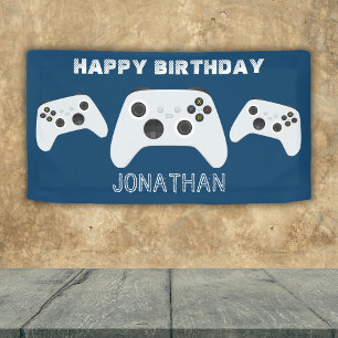 BANDEROLES BLEUE CONTROLLER GAMER NIVEAU HAUT SAC FAVOR