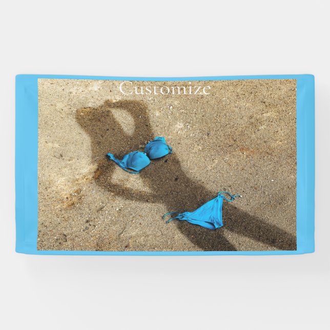 Banderoles Blue Bikini Beach Sand Thunder_Cove (Horizontal)