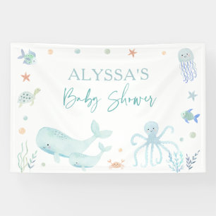 Banderoles Blue Boy Under the Sea Baby shower