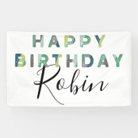 Blue Green Letters, simple anniversaire personnali