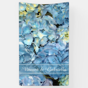 Banderoles Blue Hydrangea Floral Mariage
