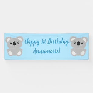 Banderoles Blue Koala Bear fête d'anniversaire