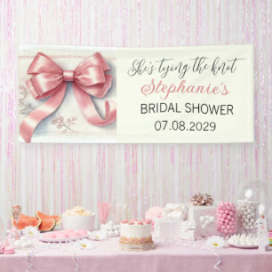 Banderoles Blush Pink Bow Elle attache la Fête des mariées de