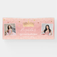 Blush Rose Gold 2 Photo Anniversaire Quinceanera