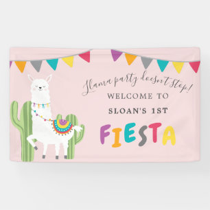 Banderoles Blush rose Llama Fun Cactus Anniversaire Fête Bien