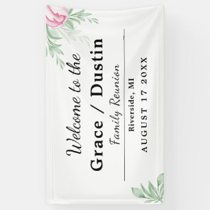 Banderoles Boho Aquarelle Eucalyptus Verdure Réunion familia