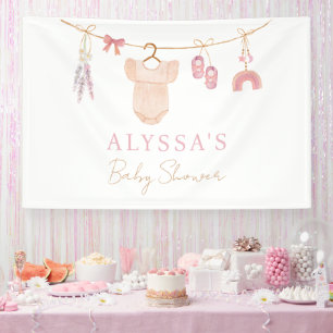 Banderoles Boho Blush rose Vêtements de bébé Baby shower fill