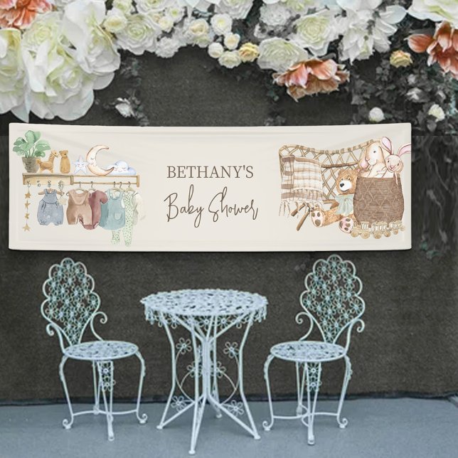 Banderoles Boho Nursery Genre Baby shower neutre (Créateur téléchargé)