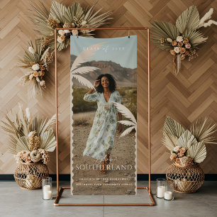 Banderoles Boho Retro Tropical Palm Tree Graduation Photo