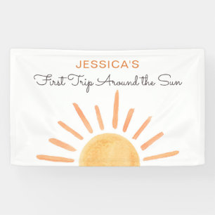 Banderoles Boho Sun Backdrop Banner Little Sunshine Anniversa