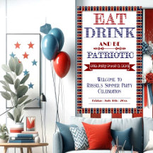 Boire et être patriotique 4 juillet Piscine et fêt