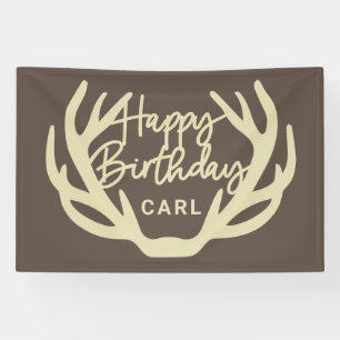 Banderoles Bois de cerf Joyeux Anniversaire coutume
