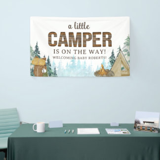 Banderoles Bois Rustique Un Petit Baby shower De Camper