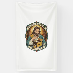 Banderoles Boîte en carton Jésus Papier Coupé Doigt Douleur H