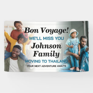 Banderoles Bon Voyage Départ Personnalisé à l'Étranger