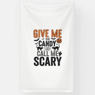 Banderoles Bonbons d'Halloween ou Appelez-moi Épouvantable Gr