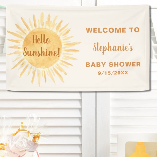 Banderoles Bonjour Baby shower Sunshine (Créateur téléchargé)