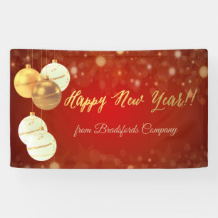 Banderoles Bonne année, Bals de Noël, Rouge