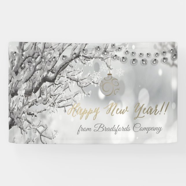 Banderoles Bonne année, Wonderland d'hiver, Christmas Ball (Horizontal)