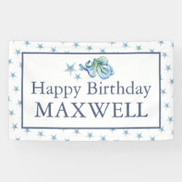 Bonne fête d'anniversaire Signes garçon bleu Octop