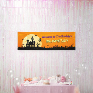 Banderoles Bonne fête d'Halloween effrayé Maison hantée Zombi