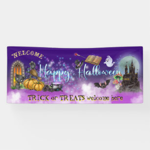 Banderoles Bonne Halloween pour les enfants tour ou les fils 