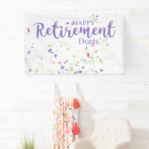 Banderoles Bonne retraite Confetti