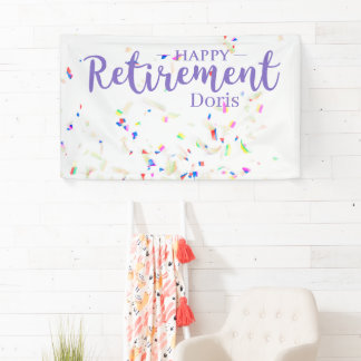 Banderoles Bonne retraite Confetti