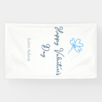 Bonne Saint-Valentin bleue fleur nom rustique joye