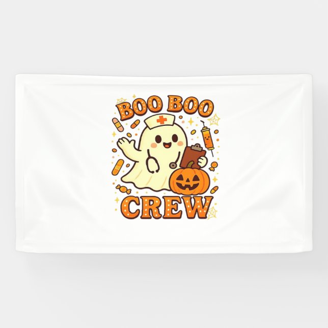 Banderoles Boo Boo Infirmière d'équipage Funny Halloween Infi (Horizontal)