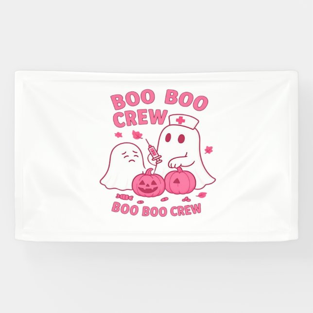 Banderoles Boo Boo Infirmière d'équipage Funny Halloween Infi (Horizontal)