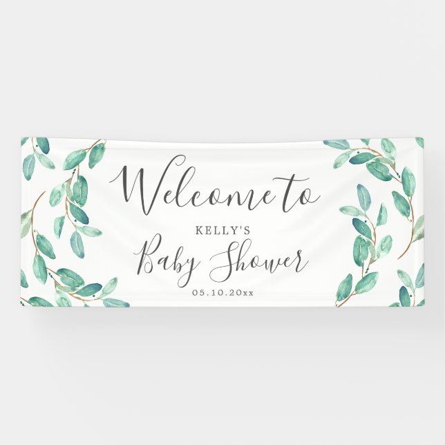 Banderoles Botanique de Bayou| Accueil Baby shower (Horizontal)