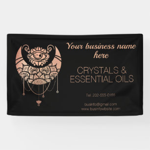 Banderoles Botte d'embarcation rose Gold Crescent Moon