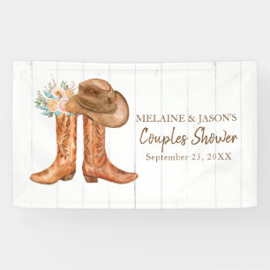 Banderoles Bottes de campagne rustiques Mariage Couple Shower
