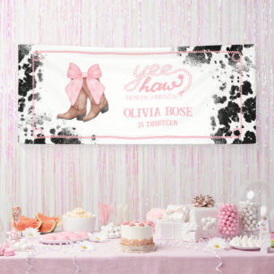 Banderoles Bottes de poule rose et de poule Coquette Annivers