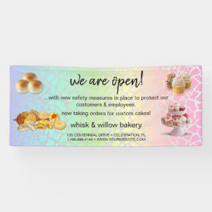 Banderoles Boulangerie de menthe et de charcuterie d'or Comme