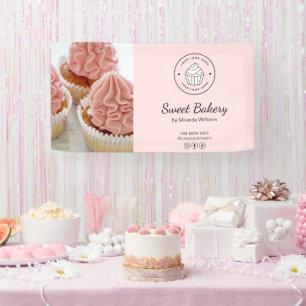 Banderoles Boulangerie Logo personnalisé Photo Médias Sociaux