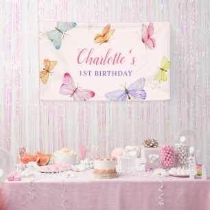 Banderoles Bouteille d'aquarelle 1er anniversaire