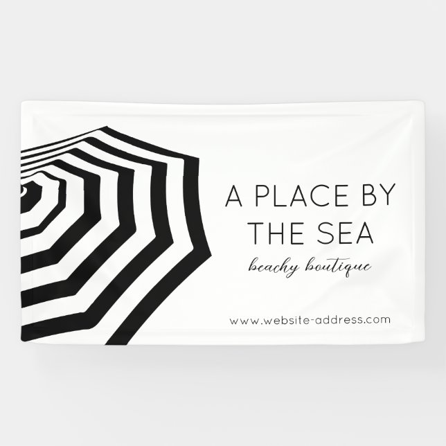 Banderoles Boutique Chic Parasol Plage (Horizontal)