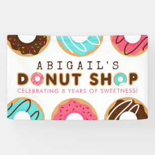 Banderoles Boutique Donut fête d'anniversaire