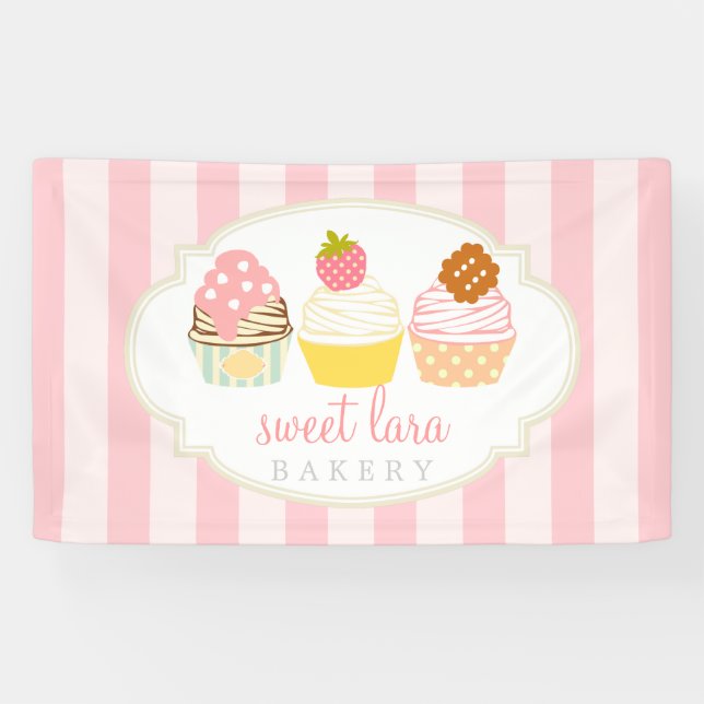 Banderoles Boutique mignonne de rétros petits gâteaux doux de (Horizontal)