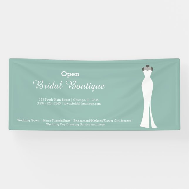 Banderoles Boutique nuptiale - Choisissez votre couleur arriè (Horizontal)