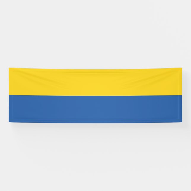 Banderoles Bouton Drapeau de l'Ukraine (Horizontal)