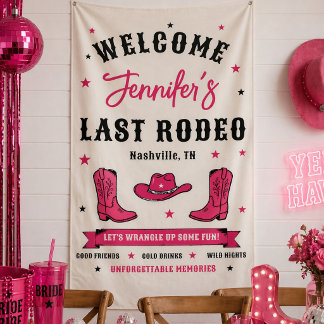 Banderoles Bride's Last Rodeo Bachelorette Party Welcome