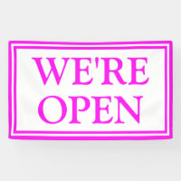 Bright Bold Neon Pink White Business Nous sommes o
