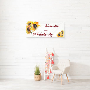 Banderoles Bright Sunflower Watercolor Fabuleux 50