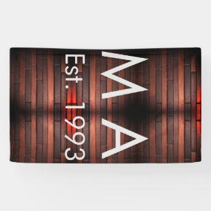 Banderoles Brique de pierre rustique marron ajoutez nom lettr