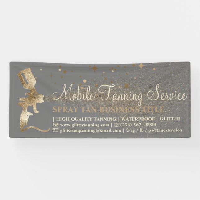 Banderoles Bronze Gris Or Spray Tannage (Horizontal)