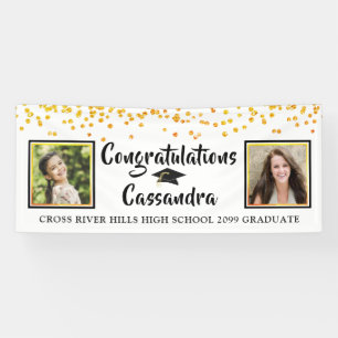 Banderoles Brosse Confetti Script Puis & Maintenant Photos Gr